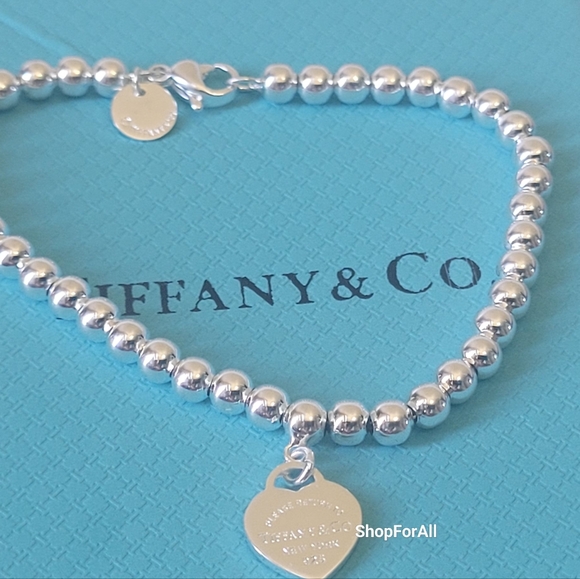 Tiffany & Co. Silver Bead Bracelet heart Tag - Picture 5 of 16
